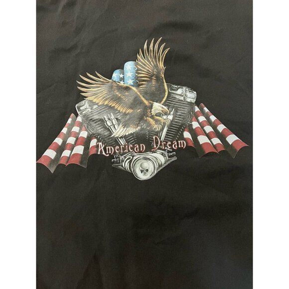 Dragonfly American Dream Men Short Sleeve Button Down Size Medium Biker American - Picture 3 of 14